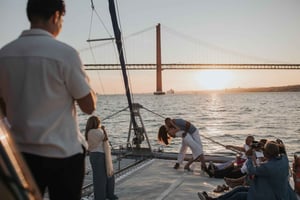 Sunset Catamaran Boat Tour with Music and Drinks