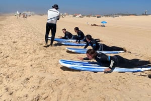 Surfing Lesson on Costa de Caparica Beach