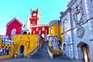 Lisbona: tour di mezza giornata a Sintra con il Palazzo Pena e la Regaleira
