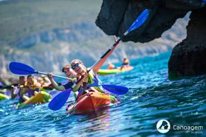 Sesimbra: Excursión guiada en kayak por el Parque Natural de Arrábida