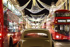 Londres: tour de luces navideñas en un Rolls Royce vintage