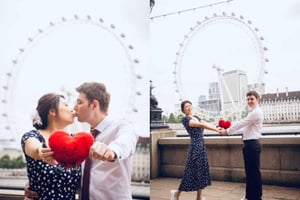 London: Privat fotosession for par med landemærker