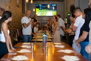 Aula prática de fazer pizza no Funchal