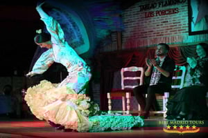 Flamenco-show og middag i Madrid