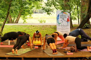 Madrid: Power Pilates-klasse i friluft i Retiro Park