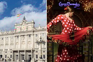 Madrid: Rundvisning i det kongelige palads, flamencoshow og tapas med drikkevarer