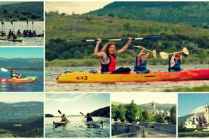 Kanooplevelse i bjergsøen fra Madrid