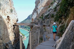 From Malaga: Round-trip bus to Caminito del Rey + Tour with an official guide