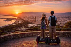 Málaga: passeio de segway ao pôr do sol com guia