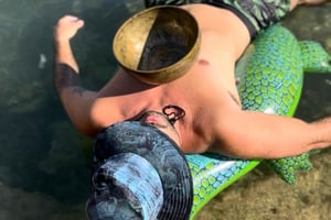 Звуковая ванна и закуски в усадьбе с природным бассейном