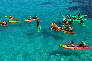 Passeio de caiaque na Gruta Verde com mergulho com snorkel