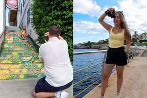 Oficina de fotografia no porto de Porto Cristo