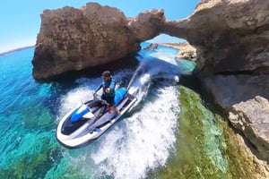 From Mellieħa: Comino, Blue Lagoon, and Gozo Jet Ski Tour