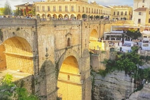 From Marbella: Ronda, including transport, cafe, bullring, tapas, and drinks