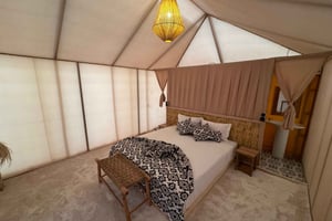 Marrakech: Overnight in Agafay Desert with Dinner & Campfire