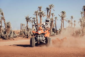 Marrakech : Excursion en quad dans le désert et la palmeraie avec thé