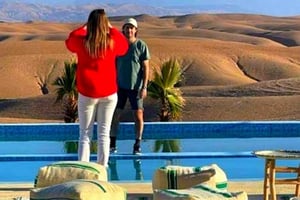 Fyrhjuling och lunch & pool i öknen Marrakech Agafay