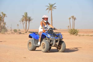 Marrakech: Marrakec: Desert and Palm Grove Sunset Quad Tour with Tea: Desert and Palm Grove: Desert and Palm Grove Sunset Quad Tour with Tea