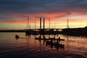 Melbourne: tour in kayak al tramonto con cena
