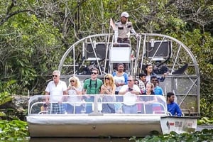Passeios de aerobarco de meio dia em Everglades e transporte
