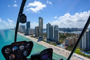 Sunset Helicopter: Lauderdale-Hard Rock Guitar-Miami