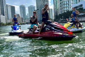 Miami: Jetski-eventyr med gratis tur med hurtigbåt