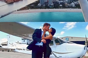 Miami: romantico tour di volo privato di 1 ora con champagne