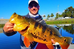 Gite di pesca al pavone vicino a Miami in Florida