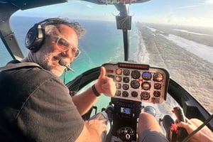Sunset Helicopter: Lauderdale-Hard Rock Guitar-Miami