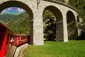 From Milan: Bernina and St. Moritz Day Tour by Scenic Train