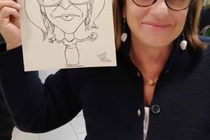 Милан: по следам Ренцо Трамальино с шаржем для участников