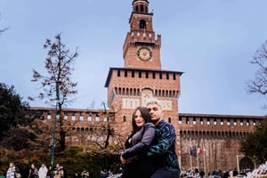 Milano: Profesjonell fotografering utenfor Sforza-slottet