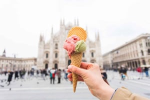 Grupo reducido de Milán: Duomo y Azotea, Castillo, Degustación de Gelato