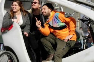 Explorando Munique num riquixá