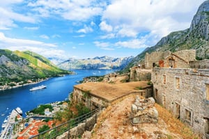 Hiking downhill Krstac to Kotor, visit San Giovanni fortress