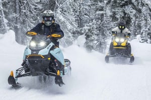 Montreal: Recorrido guiado en moto de nieve por los bosques canadienses