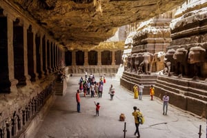 Ajanta & Ellora : Excursion d'une journée au départ de Mumbai avec billets d'avion