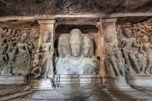 Grottes d'Elephanta : visite privée d'une demi-journée au départ de Mumbai