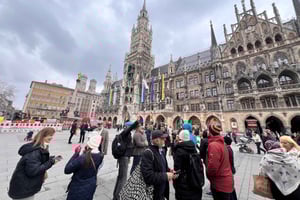 Fra München lufthavn: byomvisning med guide under mellomlanding