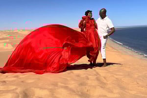 Swakopmund: Flying Dress Photoshoot in the Desert