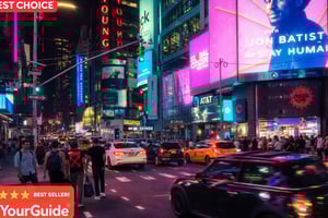 New York: tour serale in risciò di Times Square e Broadway