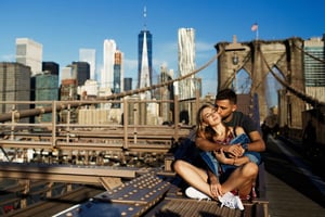 New York: Servizio fotografico professionale al ponte di Brooklyn