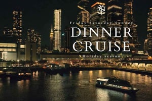 Нью-Йорк: ужин для гурманов на круизе с живой музыкой