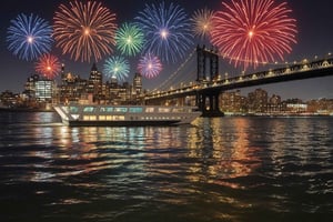 NYC: 4 juli vuurwerkcruise + BBQ-buffet op de Grand Mariner