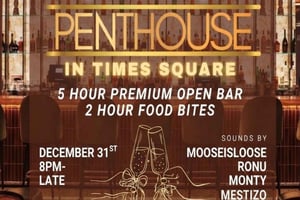 Новогодняя вечеринка в пентхаусе на Таймс-сквер с открытым баром