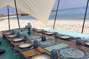 Heldagsoplevelse på Damaniyat-øen med strandgrillmad