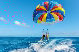 Mascate : aventure en parachute ascensionnel au-dessus de la mer d'Oman