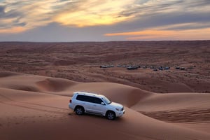 Sunset at wahiba desert