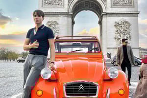 Guidet rundtur i Paris i en klassisk cabriolet