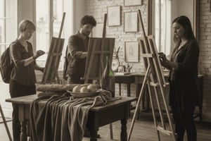 Paris: Workshop i kulltegning med kunstutstyr